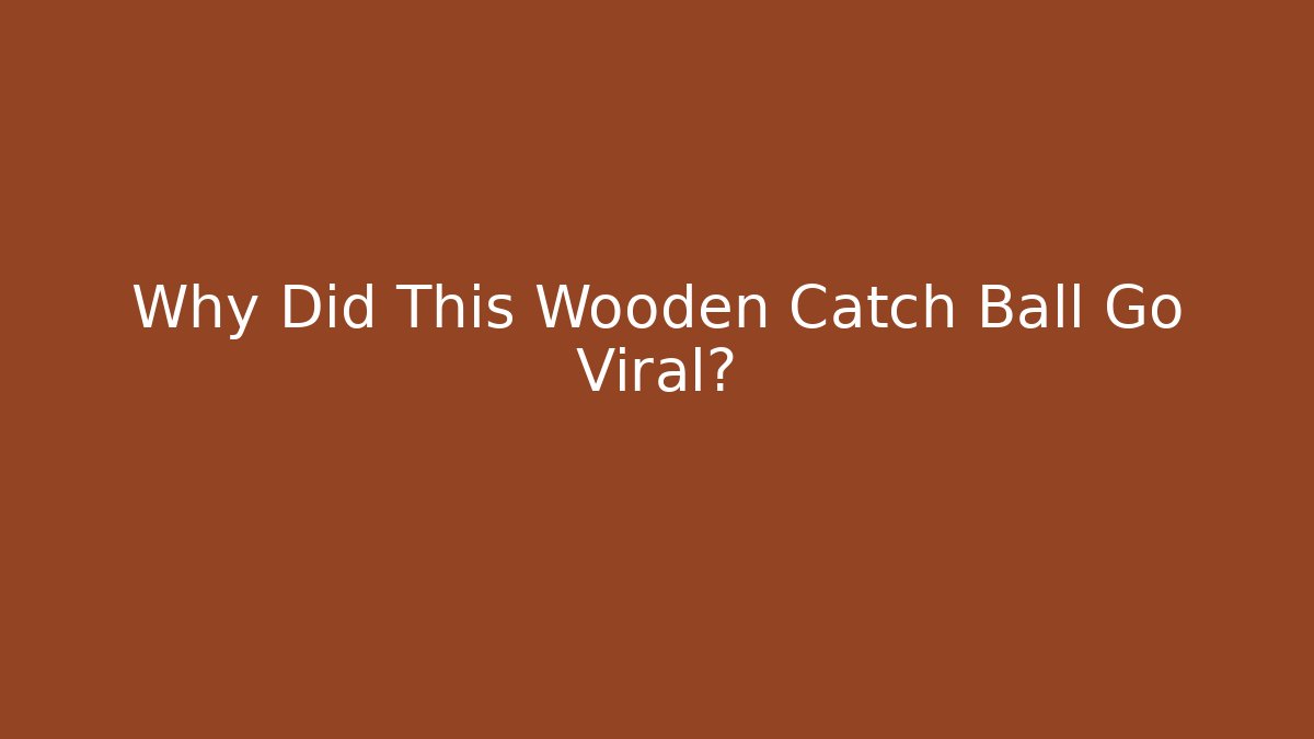 Why Did This Wooden Catch Ball Go Viral?