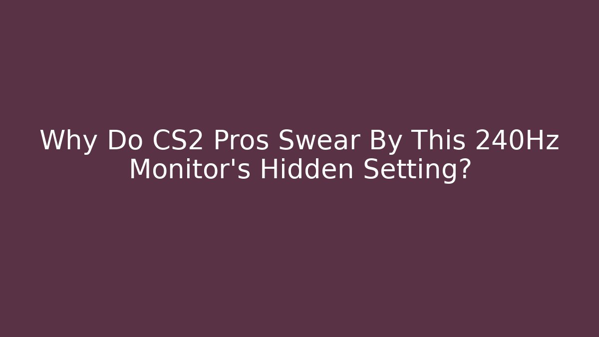 pro cs2 monitor