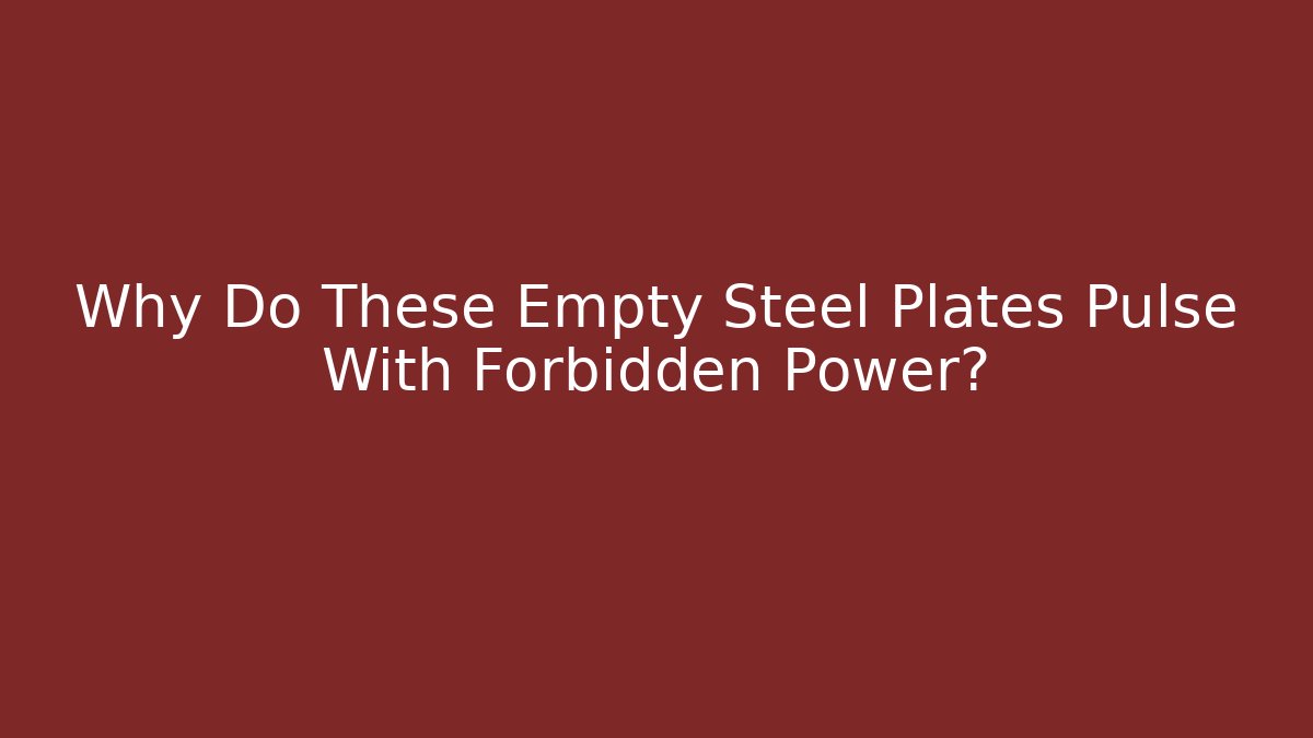 Why Do These Empty Steel Plates Pulse With Forbidden Power?