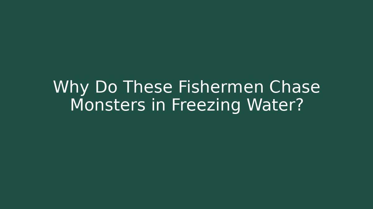 Why Do These Fishermen Chase Monsters in Freezing Water?