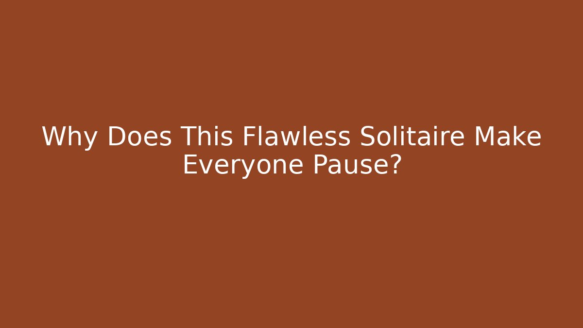 Why Does This Flawless Solitaire Make Everyone Pause? - Método de Aprovação