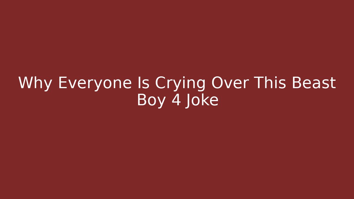 Why Everyone Is Crying Over This Beast Boy 4 Joke - Método de Aprovação