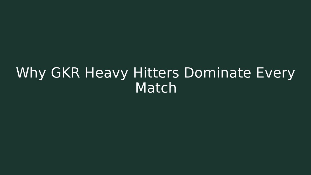 Why GKR Heavy Hitters Dominate Every Match
