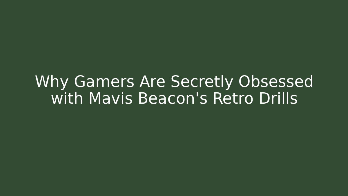 Why Gamers Are Secretly Obsessed with Mavis Beacon’s Retro Drills