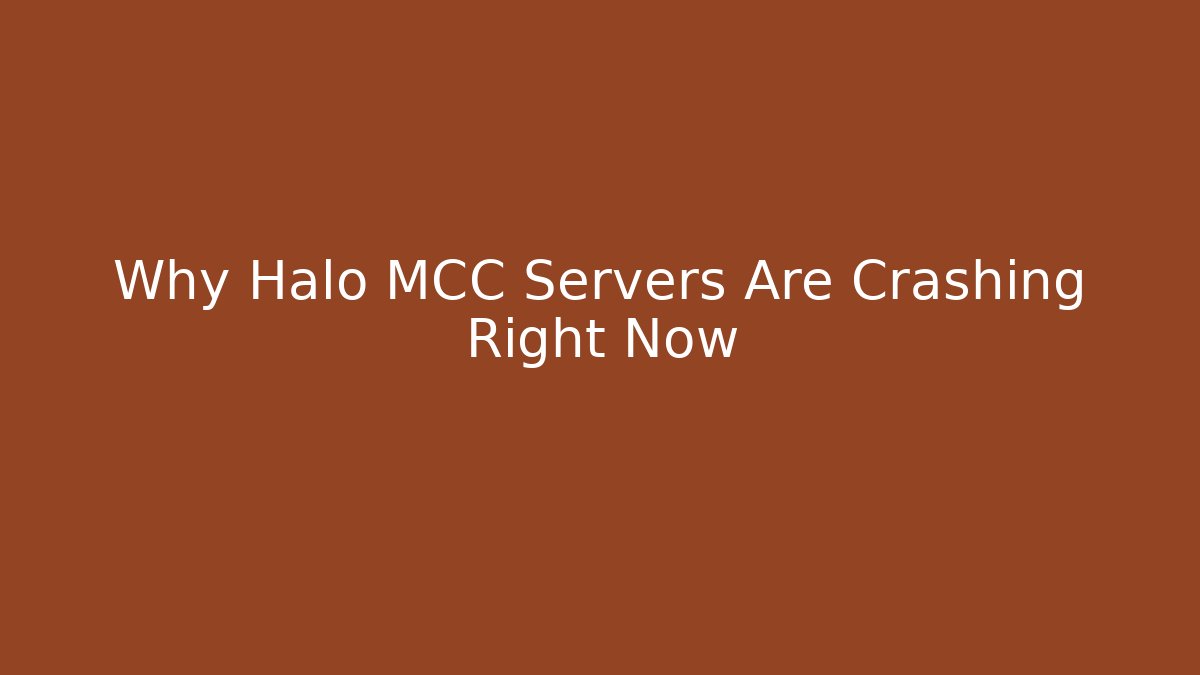 Why Halo MCC Servers Are Crashing Right Now