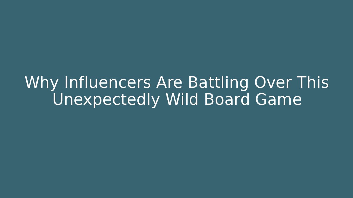 Why Influencers Are Battling Over This Unexpectedly Wild Board Game