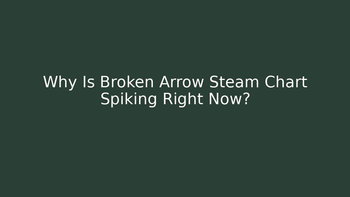 Why Is Broken Arrow Steam Chart Spiking Right Now?