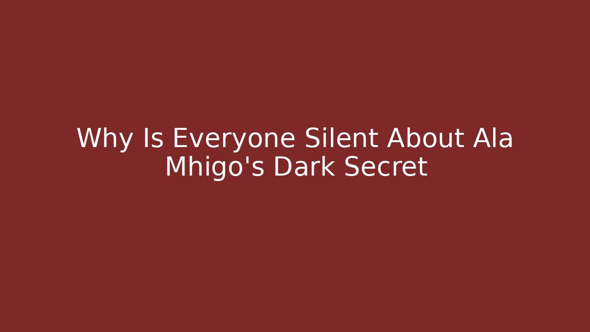 Why Is Everyone Silent About Ala Mhigo's Dark Secret