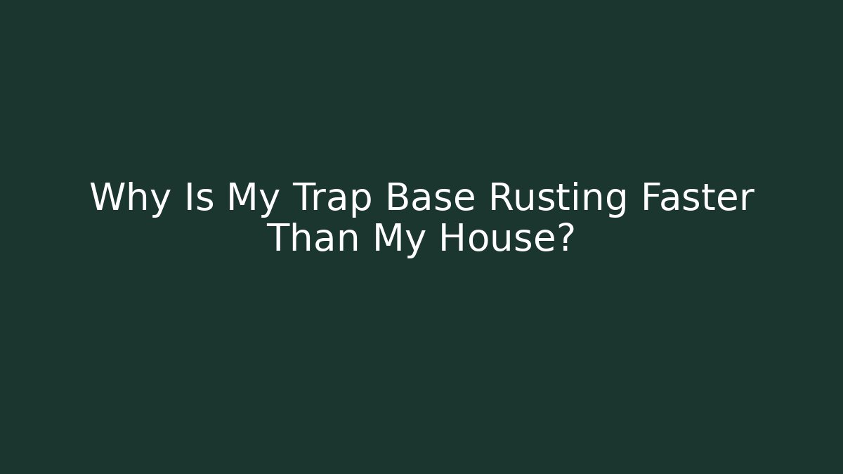 Why Is My Trap Base Rusting Faster Than My House?