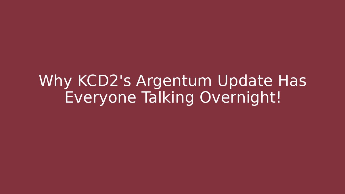 Why KCD2’s Argentum Update Has Everyone Talking Overnight! - Método de Aprovação