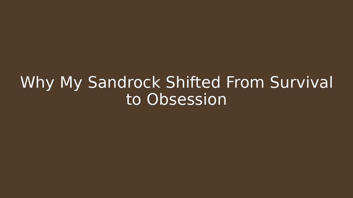 Why My Sandrock Shifted From Survival to Obsession