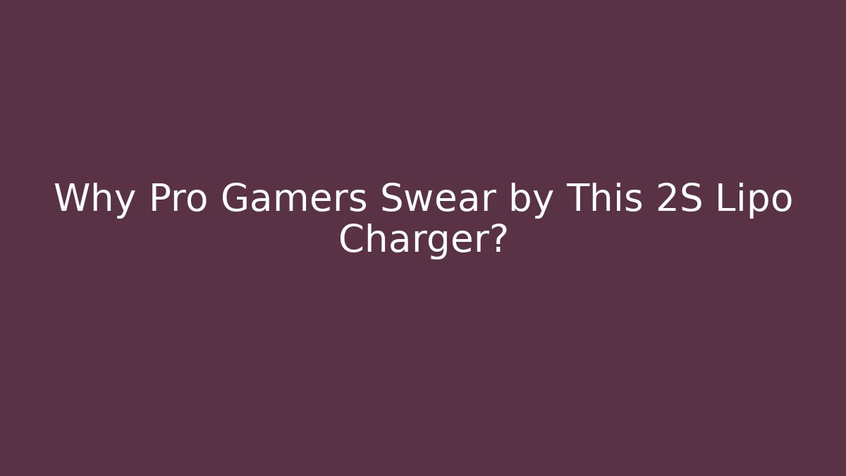 Why Pro Gamers Swear by This 2S Lipo Charger?