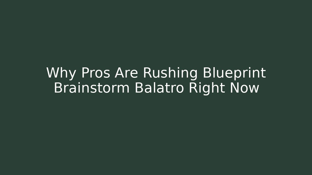 Why Pros Are Rushing Blueprint Brainstorm Balatro Right Now