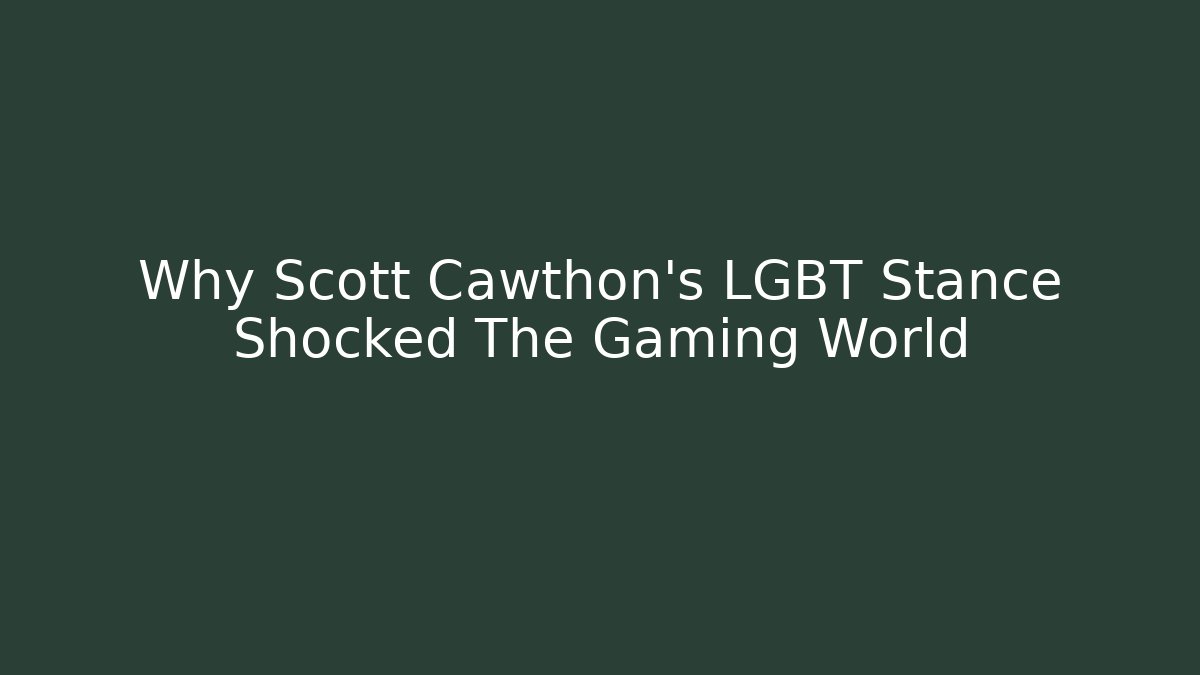 Why Scott Cawthon's LGBT Stance Shocked The Gaming World
