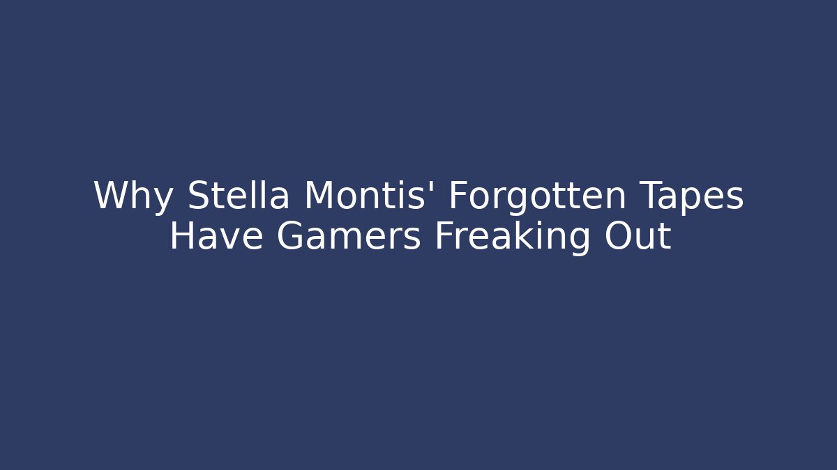 Why Stella Montis' Forgotten Tapes Have Gamers Freaking Out - Método de Aprovação