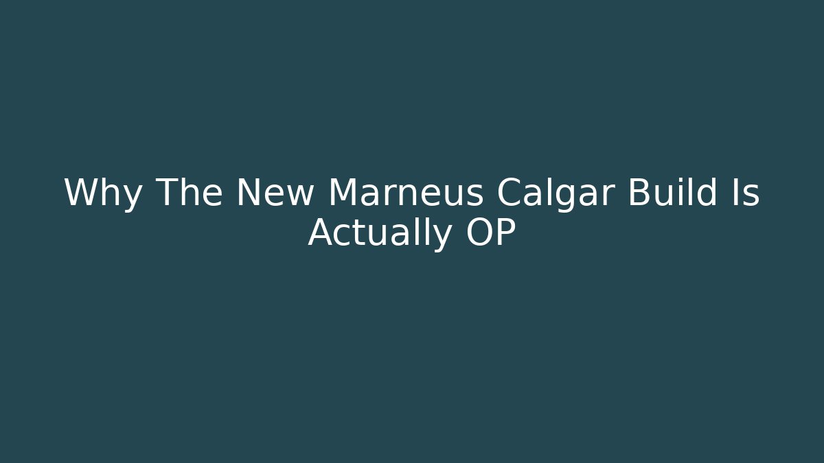 Why The New Marneus Calgar Build Is Actually OP