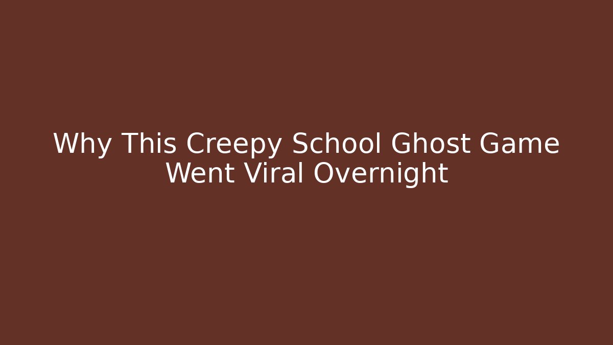 Why This Creepy School Ghost Game Went Viral Overnight - Método de Aprovação