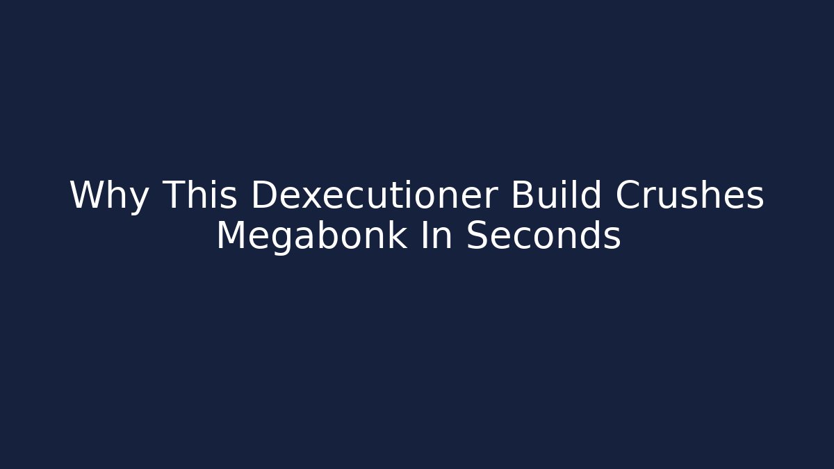 Why This Dexecutioner Build Crushes Megabonk In Seconds