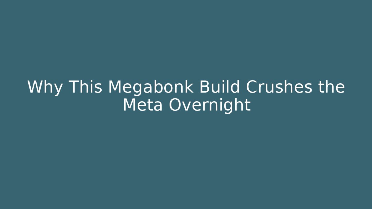Why This Megabonk Build Crushes the Meta Overnight