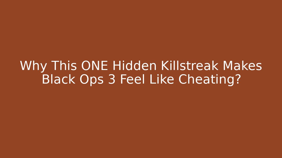 Why This ONE Hidden Killstreak Makes Black Ops 3 Feel Like Cheating? - Método de Aprovação