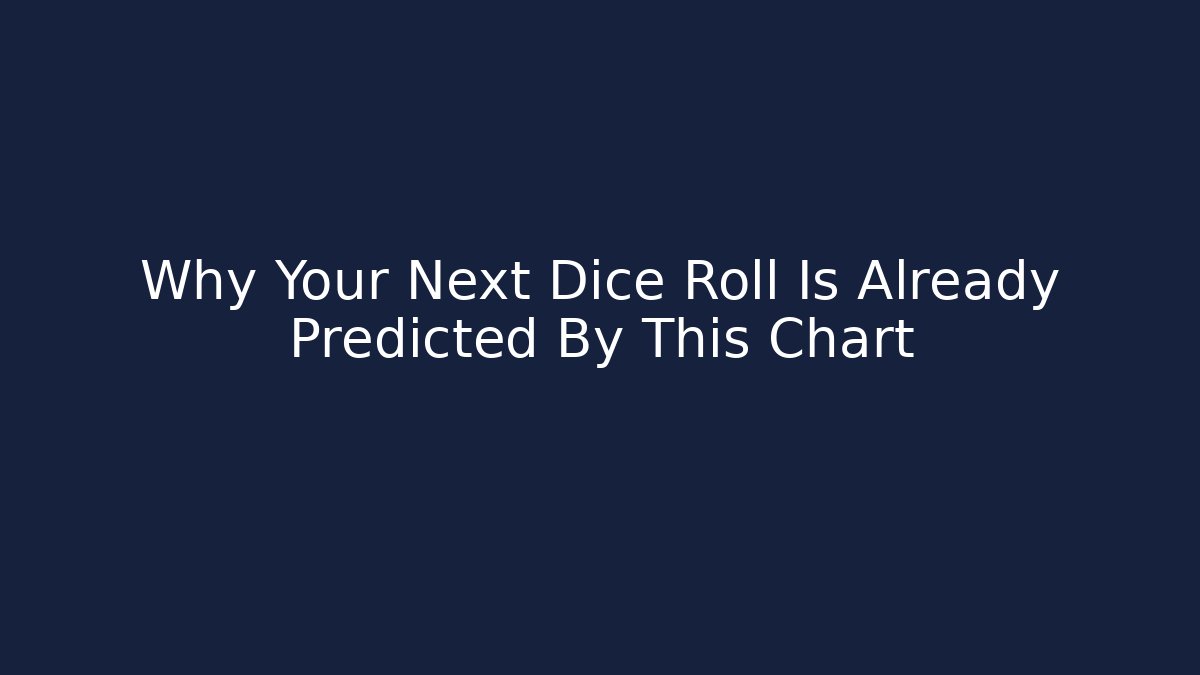 Why Your Next Dice Roll Is Already Predicted By This Chart - Método de Aprovação