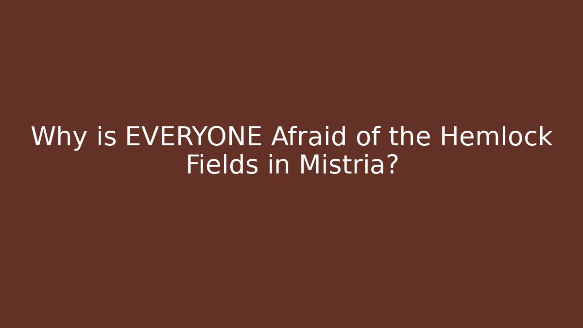 Why is EVERYONE Afraid of the Hemlock Fields in Mistria? - Método de Aprovação