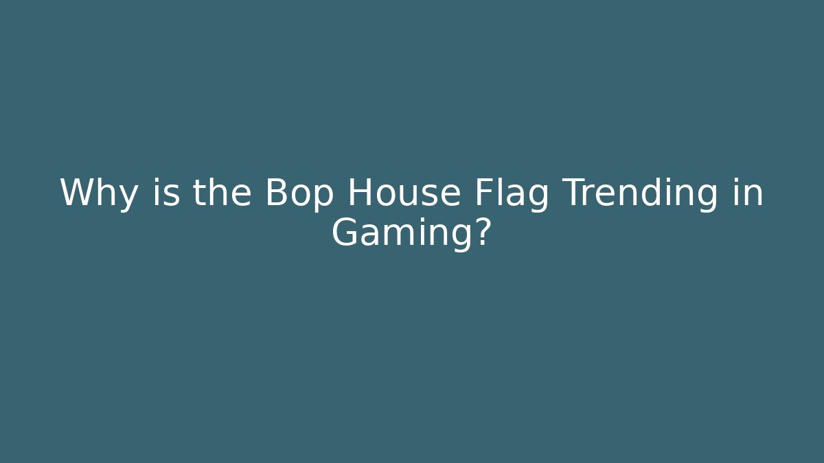Why is the Bop House Flag Trending in Gaming?
