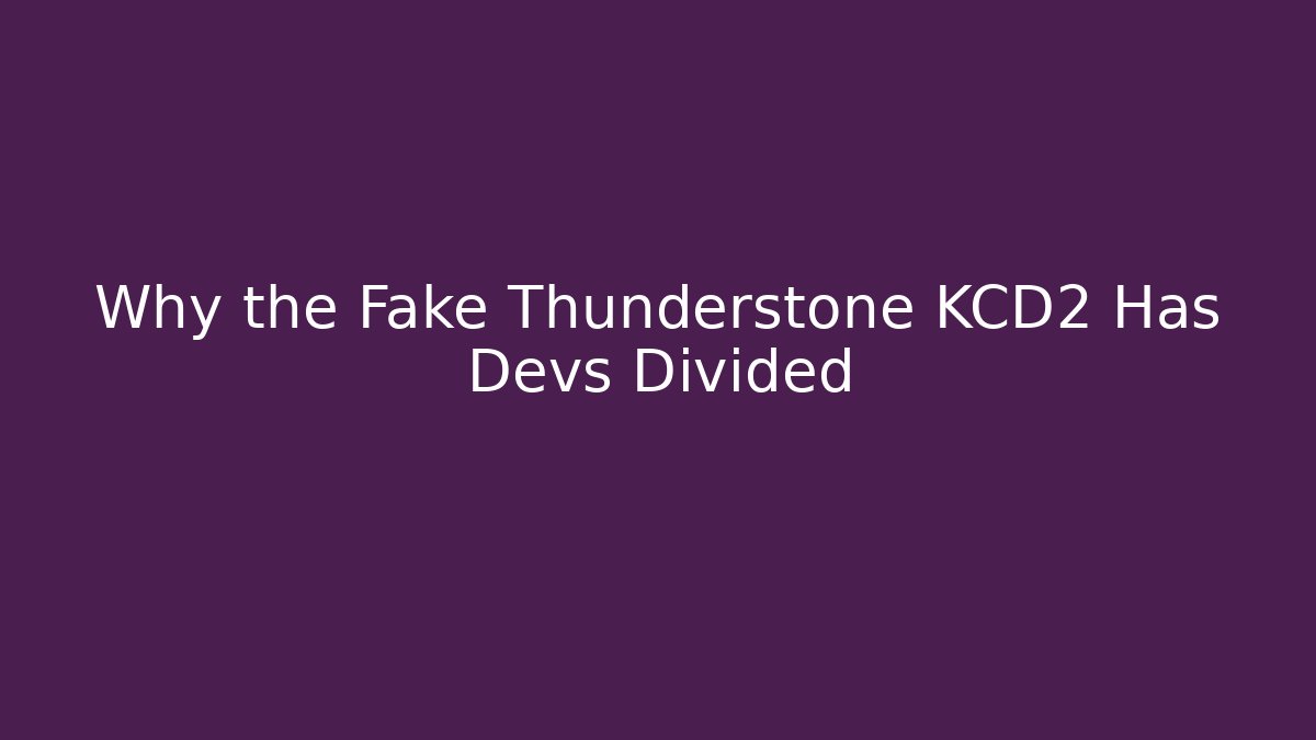 Why the Fake Thunderstone KCD2 Has Devs Divided - Método de Aprovação