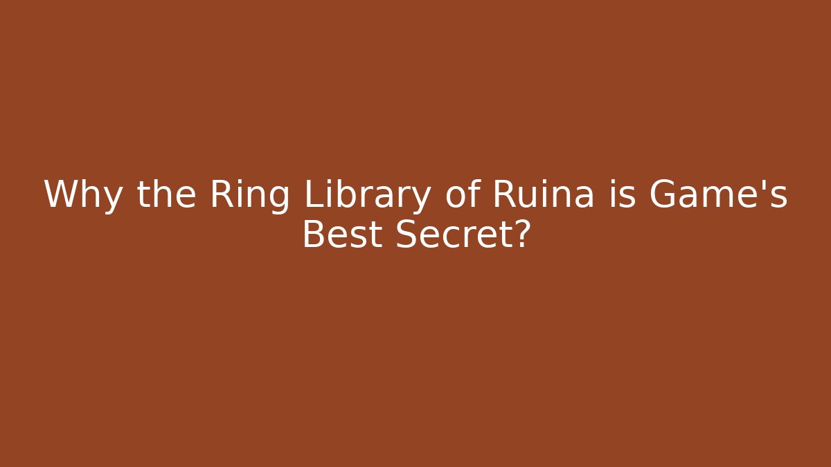 Why the Ring Library of Ruina is Game's Best Secret?
