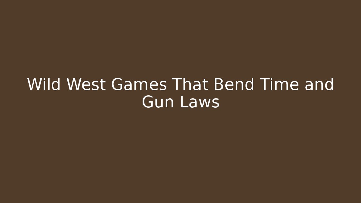 Wild West Games That Bend Time and Gun Laws - Método de Aprovação