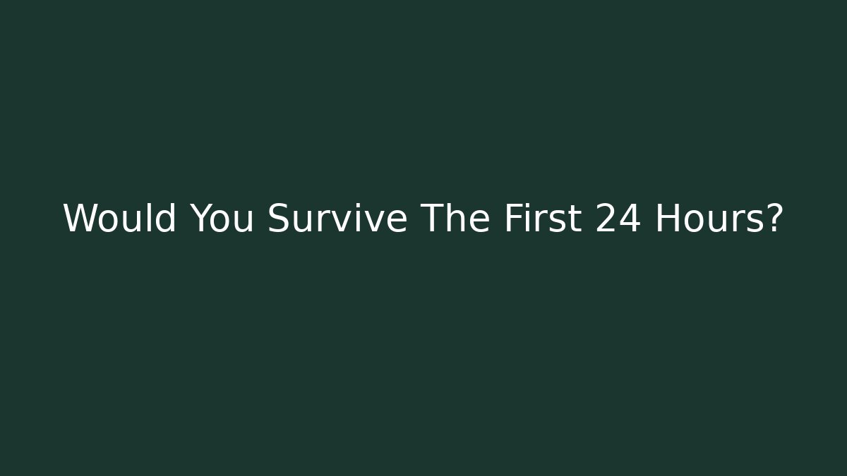 Would You Survive The First 24 Hours? - Método de Aprovação