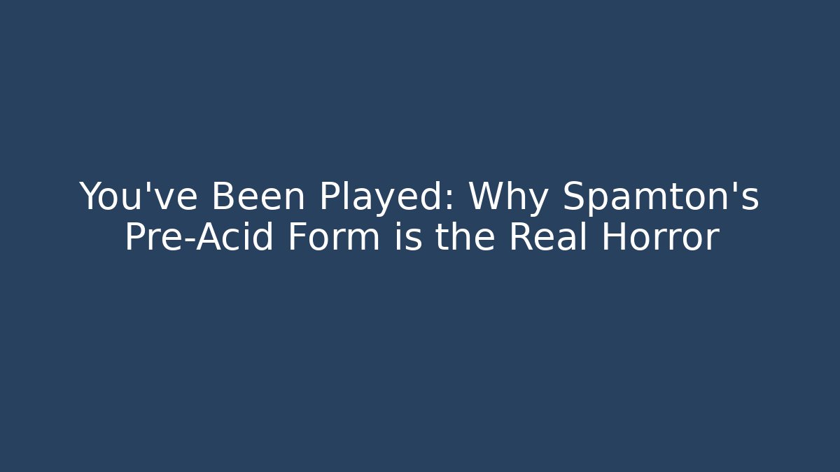 You've Been Played: Why Spamton's Pre-Acid Form is the Real Horror