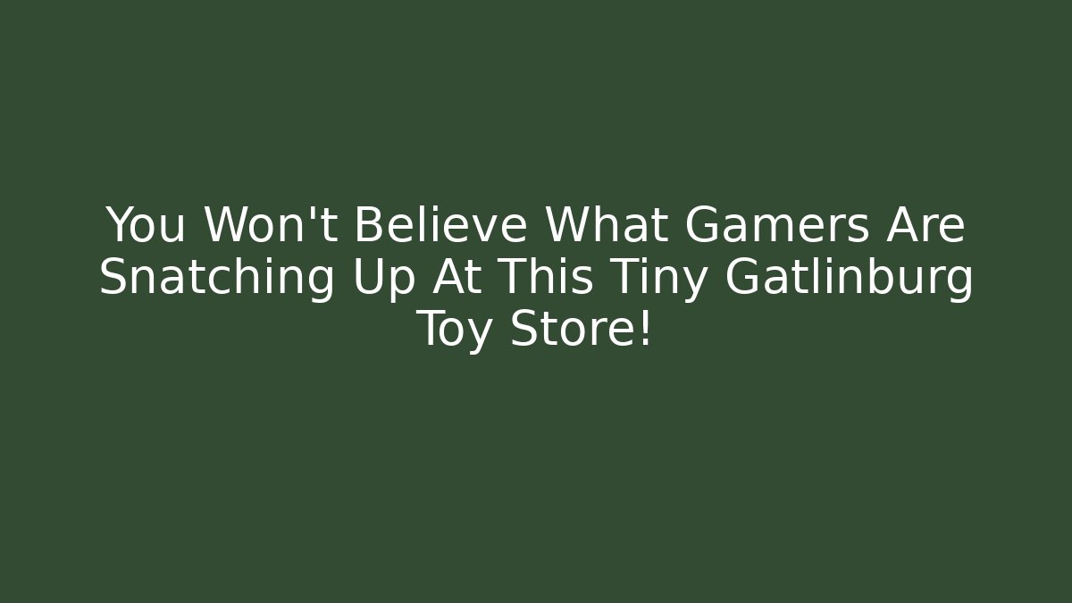 You Won't Believe What Gamers Are Snatching Up At This Tiny Gatlinburg Toy Store!