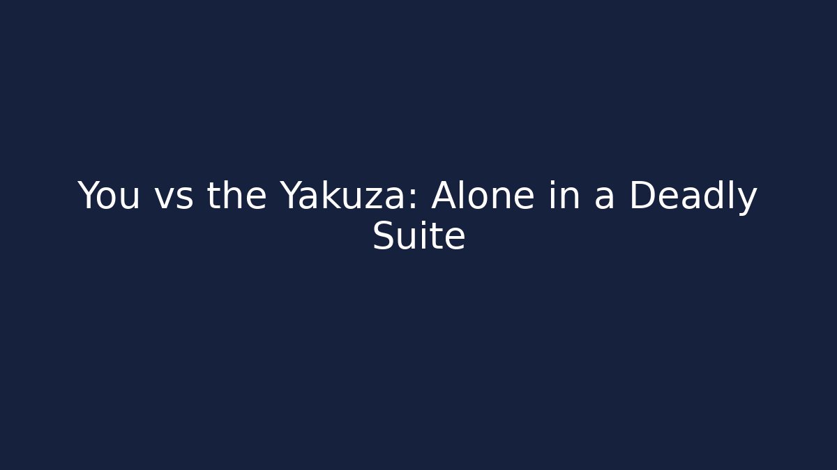 You vs the Yakuza: Alone in a Deadly Suite