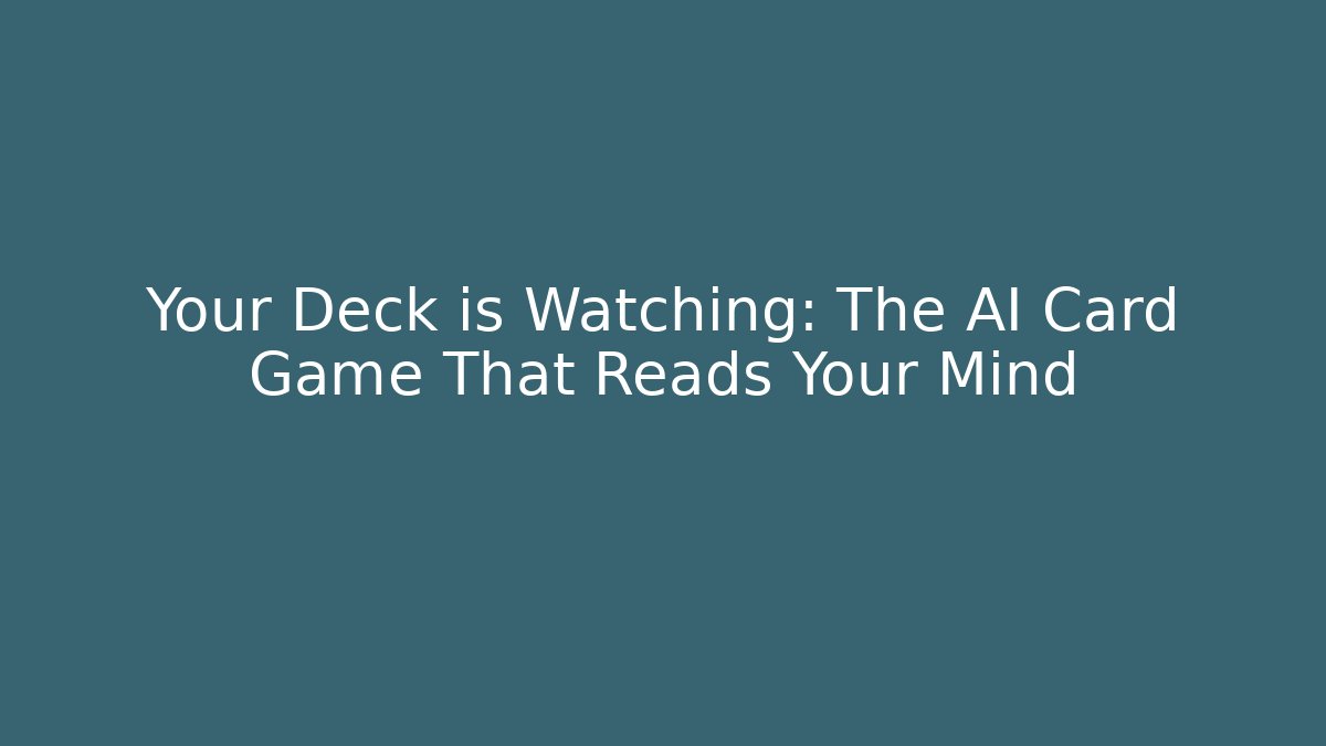Your Deck is Watching: The AI Card Game That Reads Your Mind