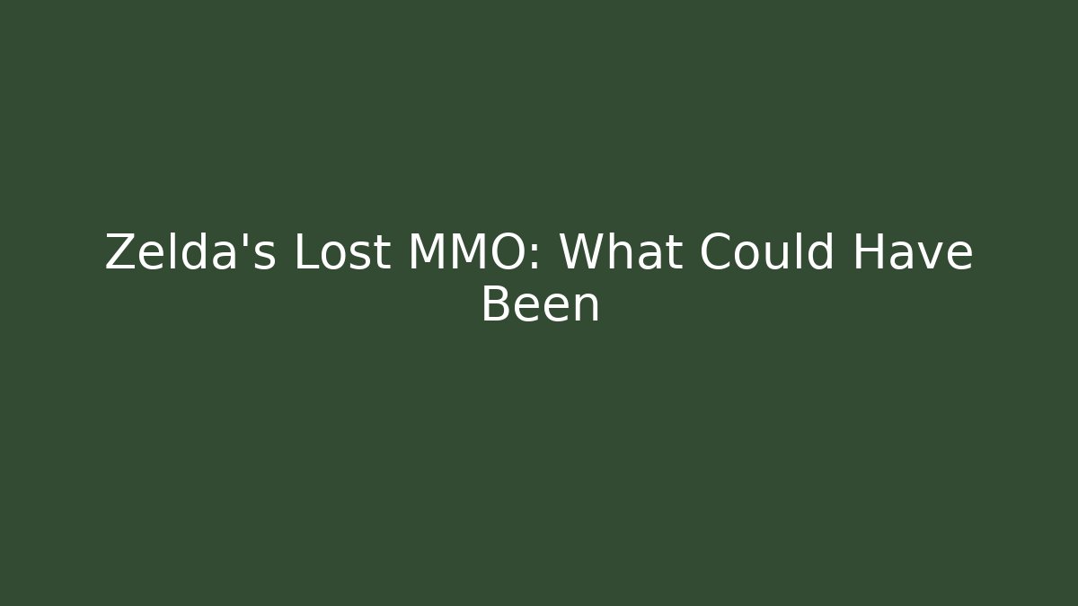Zelda's Lost MMO: What Could Have Been